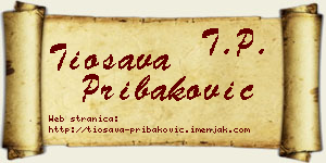 Tiosava Pribaković vizit kartica